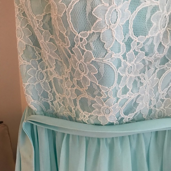Turquoise Mori-Lee bridesmaid dress - Picture 6 of 6